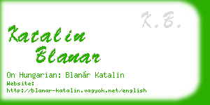 katalin blanar business card