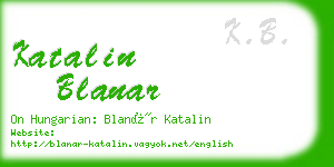 katalin blanar business card